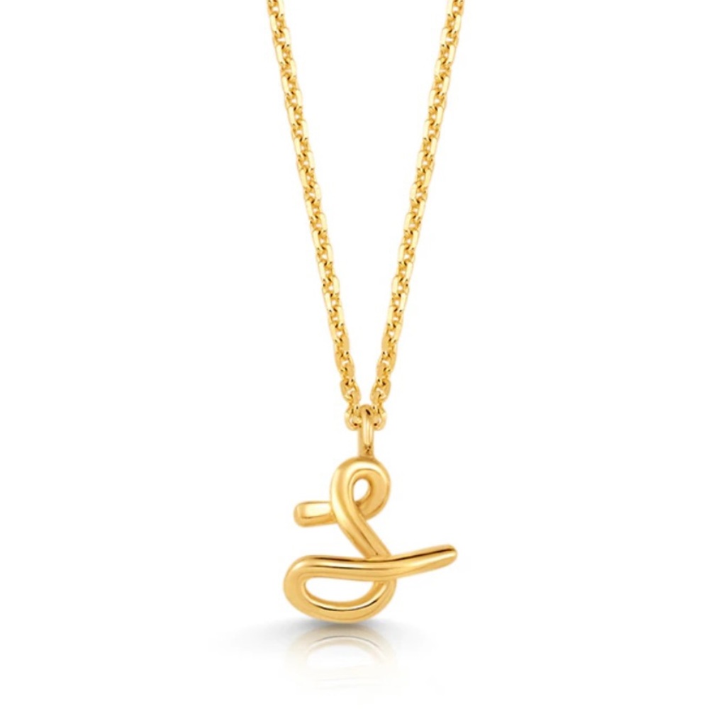 Baby Gold Mini Gold “s” letter Necklace